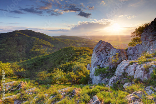 Photo: Green mountain sunset Green mountain sunset