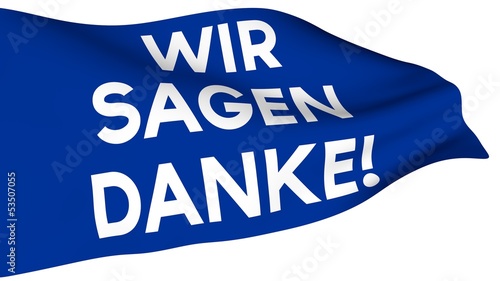 Illustration: Wir sagen danke. Wir sagen danke.