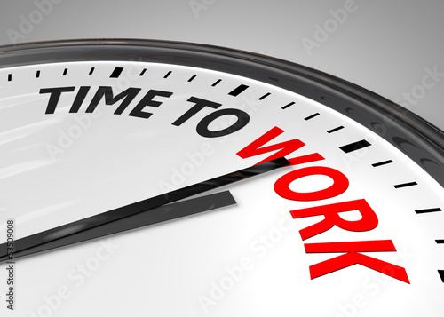 Illustration: Time to Work - Clock Time to Work - Clock