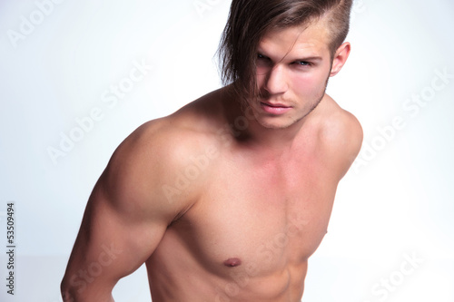 Photo: topless young man with superb body topless young man with superb body