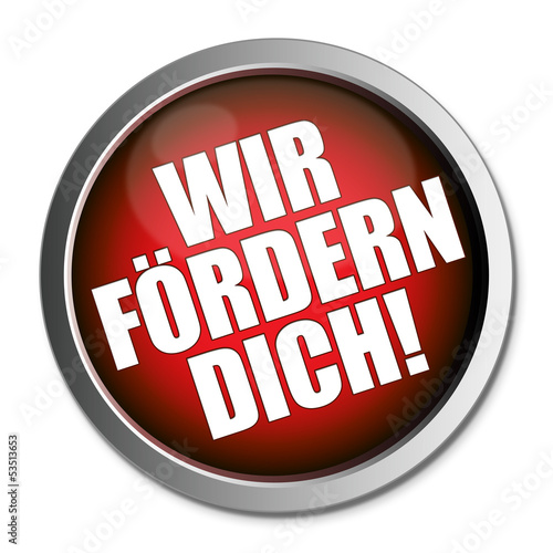 Illustration: Wir fördern Dich! Button, Icon Wir fördern Dich! Button, Icon