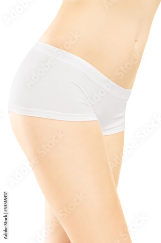 Photo: Attractive female in white cotton panties Attractive female in white cotton panties