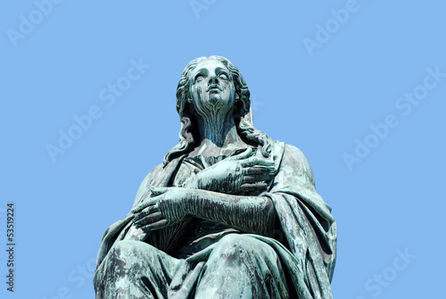 Photo: Sculpture of a woman, forming part of the monument to Emperor Fr Sculpture of a woman, forming part of the monument to Emperor Fr