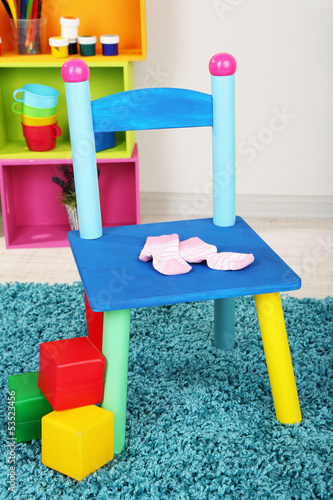 Photo: Small and colorful chair for little kids Small and colorful chair for little kids