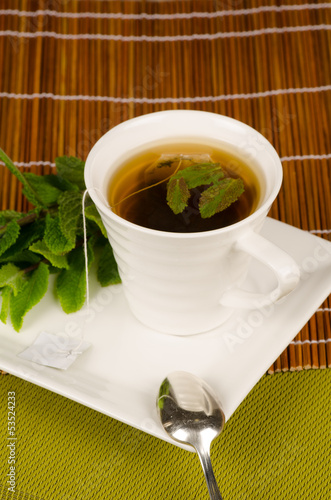 Photo: Green tea with mint Green tea with mint