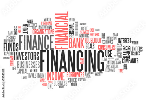 Illustration: Word Cloud "Financing" Word Cloud "Financing"