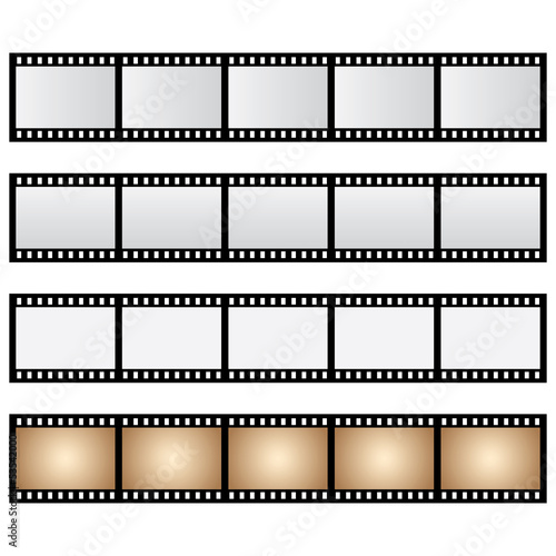 Vector: vector pack film strip isolated vector pack film strip isolated