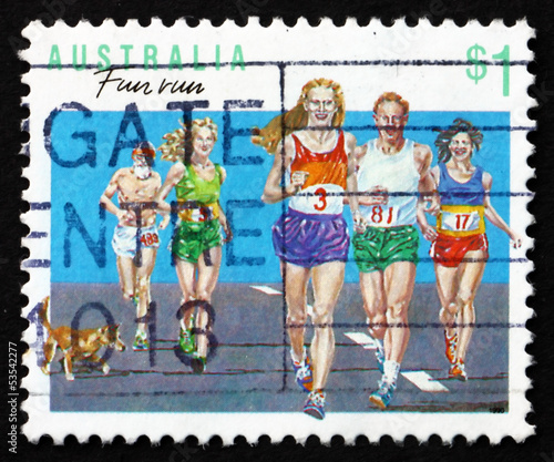 Photo: Postage stamp Australia 1990 Running, Australian Sport Postage stamp Australia 1990 Running, Australian Sport