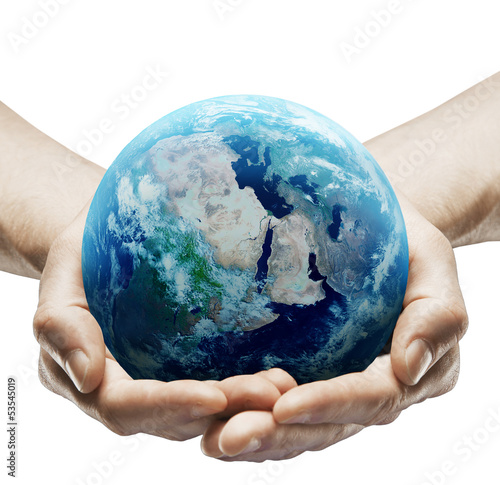 Photo: hands holding earth hands holding earth