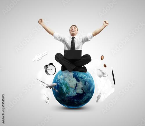 Photo: happiness businessman happiness businessman