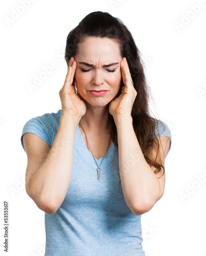 Photo: Woman suffering from headache Woman suffering from headache