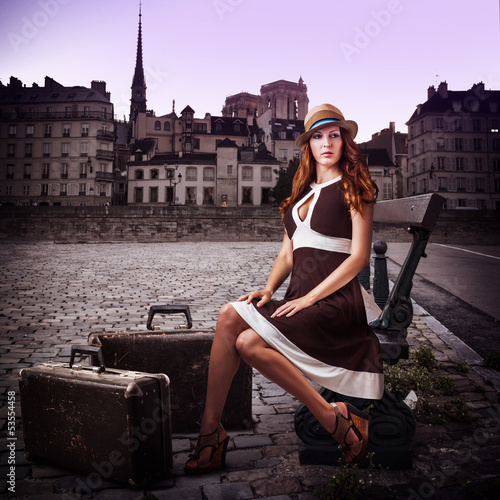 Photo: Young sexy woman traveler Young sexy woman traveler