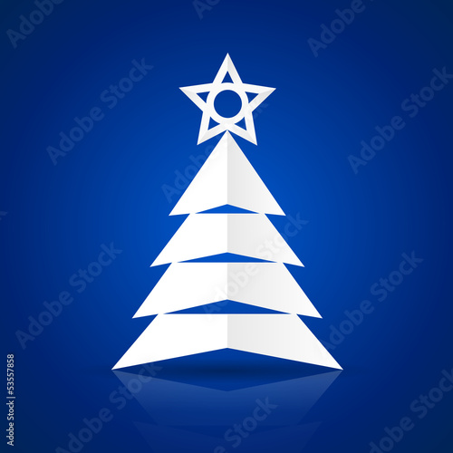 Vector: Paper Christmas tree. Vector Illustration Paper Christmas tree. Vector Illustration