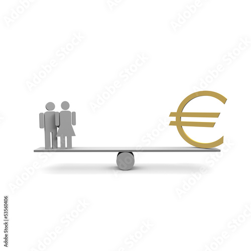Illustration: ehe, paar, lebensgemeinschaft, euro, ehe, paar, lebensgemeinschaft, euro,