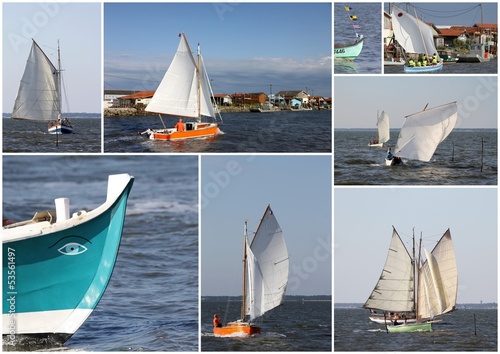 Photo: composition voiliers anciens,bassind'arcachon composition voiliers anciens,bassind'arcachon