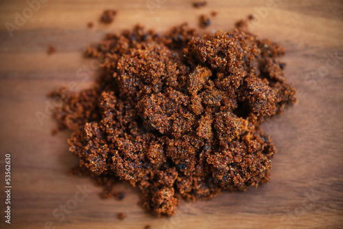 Photo: Molasses brown sugar from sugarcane Molasses brown sugar from sugarcane