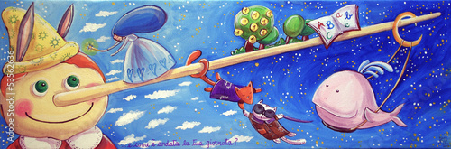 Photo: Pinocchio with The Fairy, The Cat, The Fox and The Whale Pinocchio with The Fairy, The Cat, The Fox and The Whale