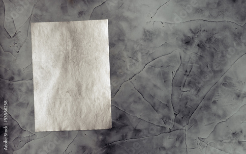 Photo: paper on dirty wall paper on dirty wall