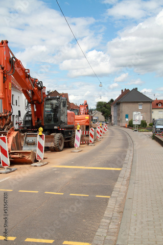 Photo: Baustelle an einer Strasse Baustelle an einer Strasse