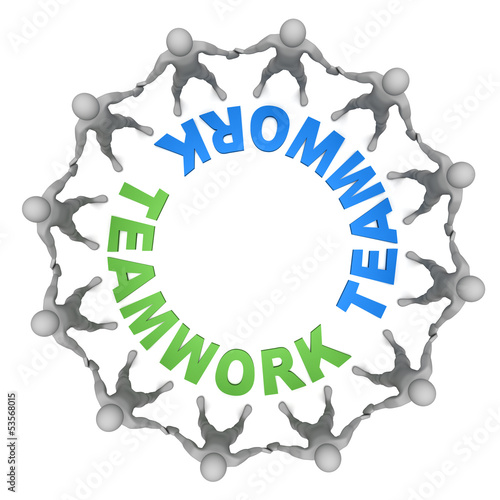 Illustration: Together as a team Together as a team
