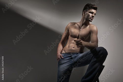 Photo: Handsome well built man with great haircut Handsome well built man with great haircut