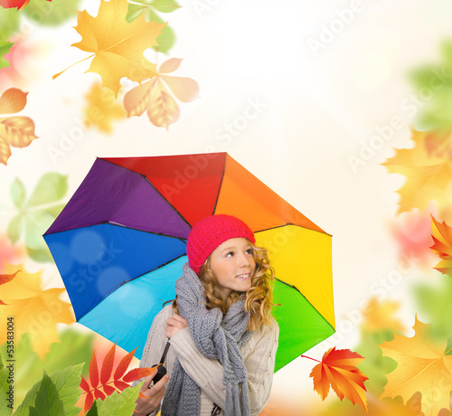 Photo: kind mit schirm im herbst kind mit schirm im herbst