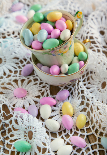 Photo: Jordan Almond Candies in cup Jordan Almond Candies in cup