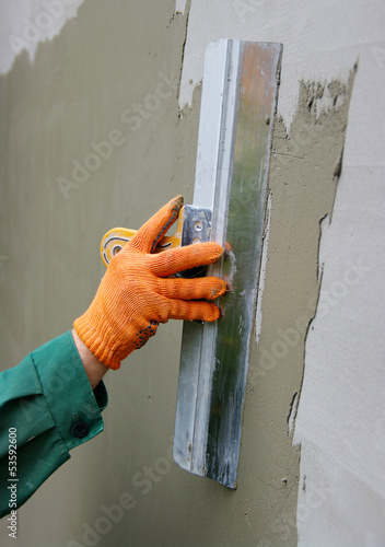 Photo: plaster on a wall plaster on a wall