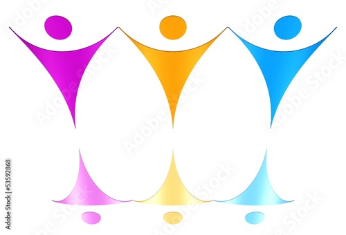 Illustration: Dreierteam oder Sieger - Icon Dreierteam oder Sieger - Icon