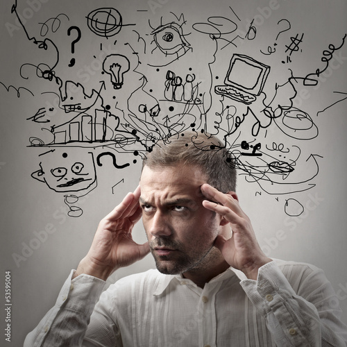 Photo: confusion in the head confusion in the head
