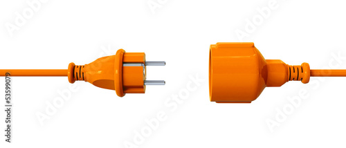 Illustration: Orange connection cable - unplugged Orange connection cable - unplugged