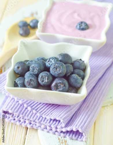 Photo: blueberry and yogurt blueberry and yogurt