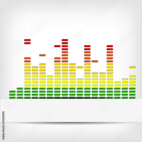 Vector: Abstract rainbow equalizer background Abstract rainbow equalizer background