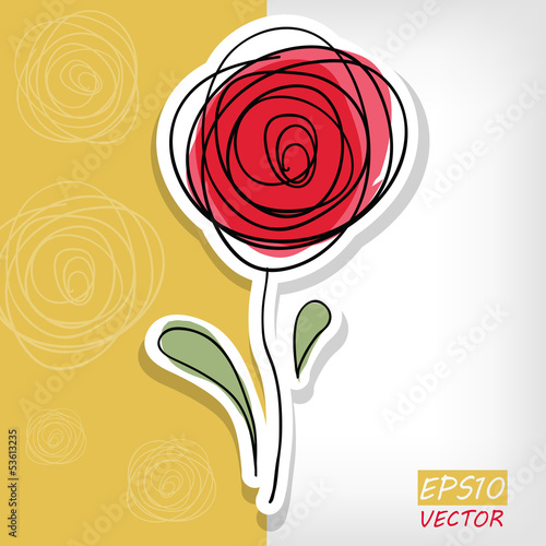 Vector: Floral background with abstract roses Floral background with abstract roses
