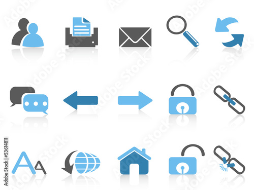 Vector: web navigation icons blue series web navigation icons blue series