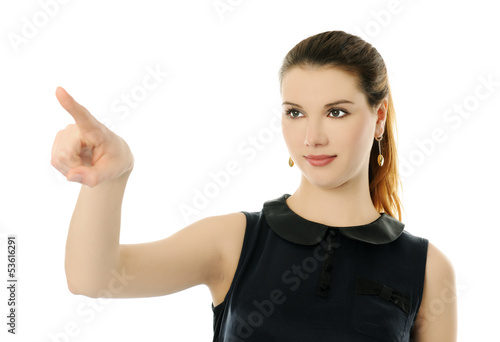 Photo: woman pointing woman pointing