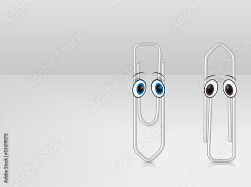 Vector: Character paper clips Character paper clips