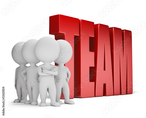 Illustration: 3d small people - reliable team 3d small people - reliable team