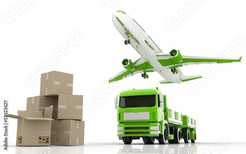 Illustration: (SCHEDULE) of road transport 3-d visualization (SCHEDULE) of road transport 3-d visualization