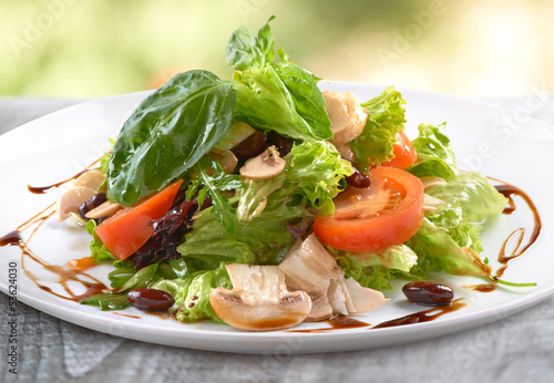 Photo: fresh salad with mushrooms fresh salad with mushrooms