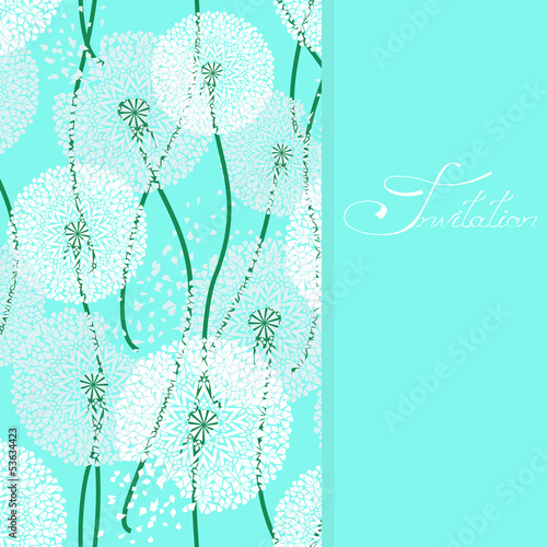 Vector: Background with lacy dandelions Background with lacy dandelions