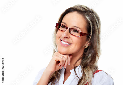 Photo: Business woman having idea. Business woman having idea.