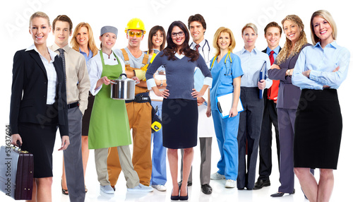 Photo: Group of workers. Group of workers.