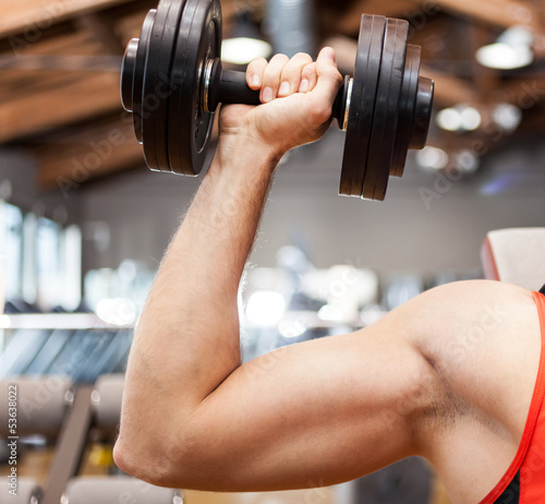 Photo: Bodybuilder working out Bodybuilder working out