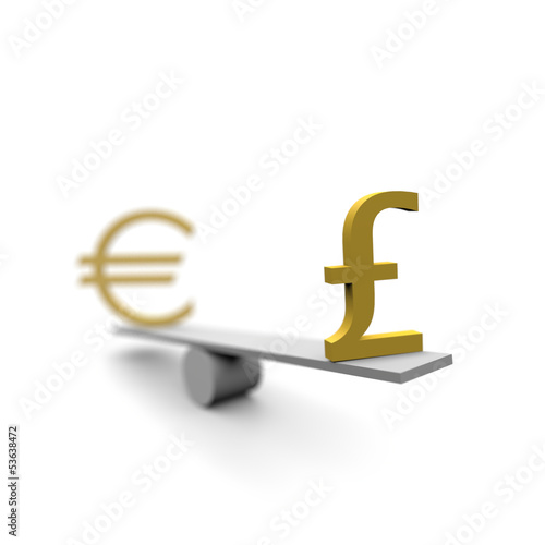 Illustration: euro, pfund, währung, england, euro, pfund, währung, england,