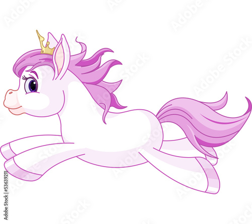 Vector: Cute horse princess running Cute horse princess running