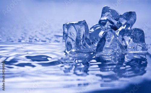 Photo: Melting ice on white Melting ice on white