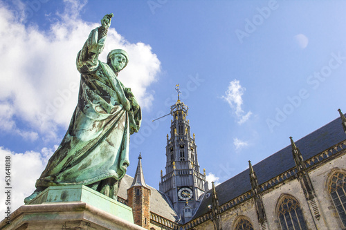 Photo: Market square in Haarlem, Holland Market square in Haarlem, Holland