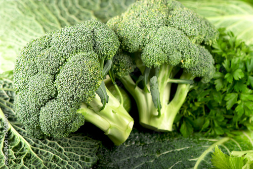 Photo: branches of cabbage of a broccoli close up branches of cabbage of a broccoli close up