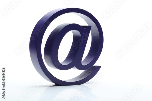 Photo: 3D email sign on white 3D email sign on white